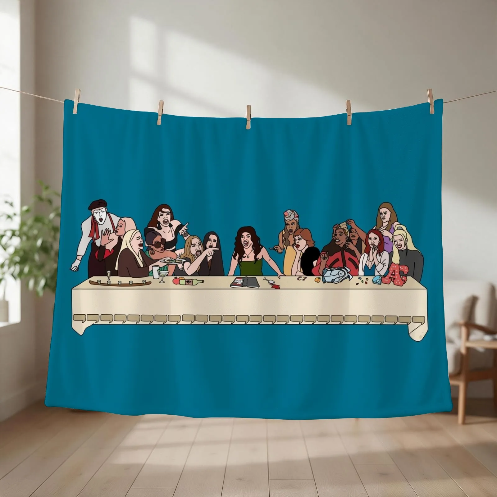 The Last Supper of the Real Housewives Throw Blanket Decorative Sofa Sofa halloween Picnic Blankets