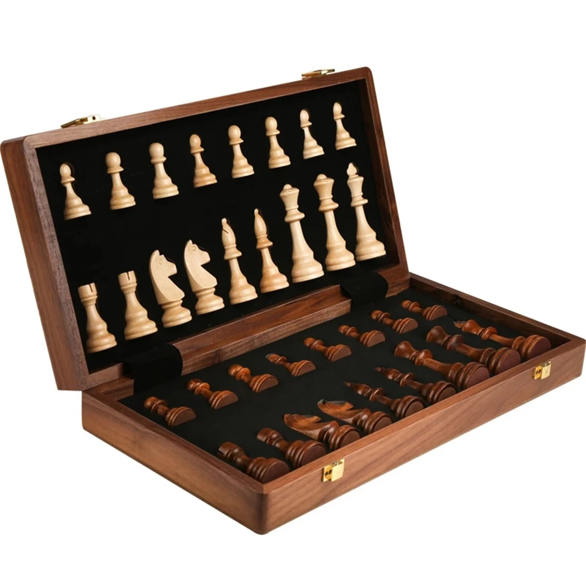 Chess Solid Wood Pieces High-grade Set Folding Board 39cm/15.35in Match With More Than 2 After Special Games