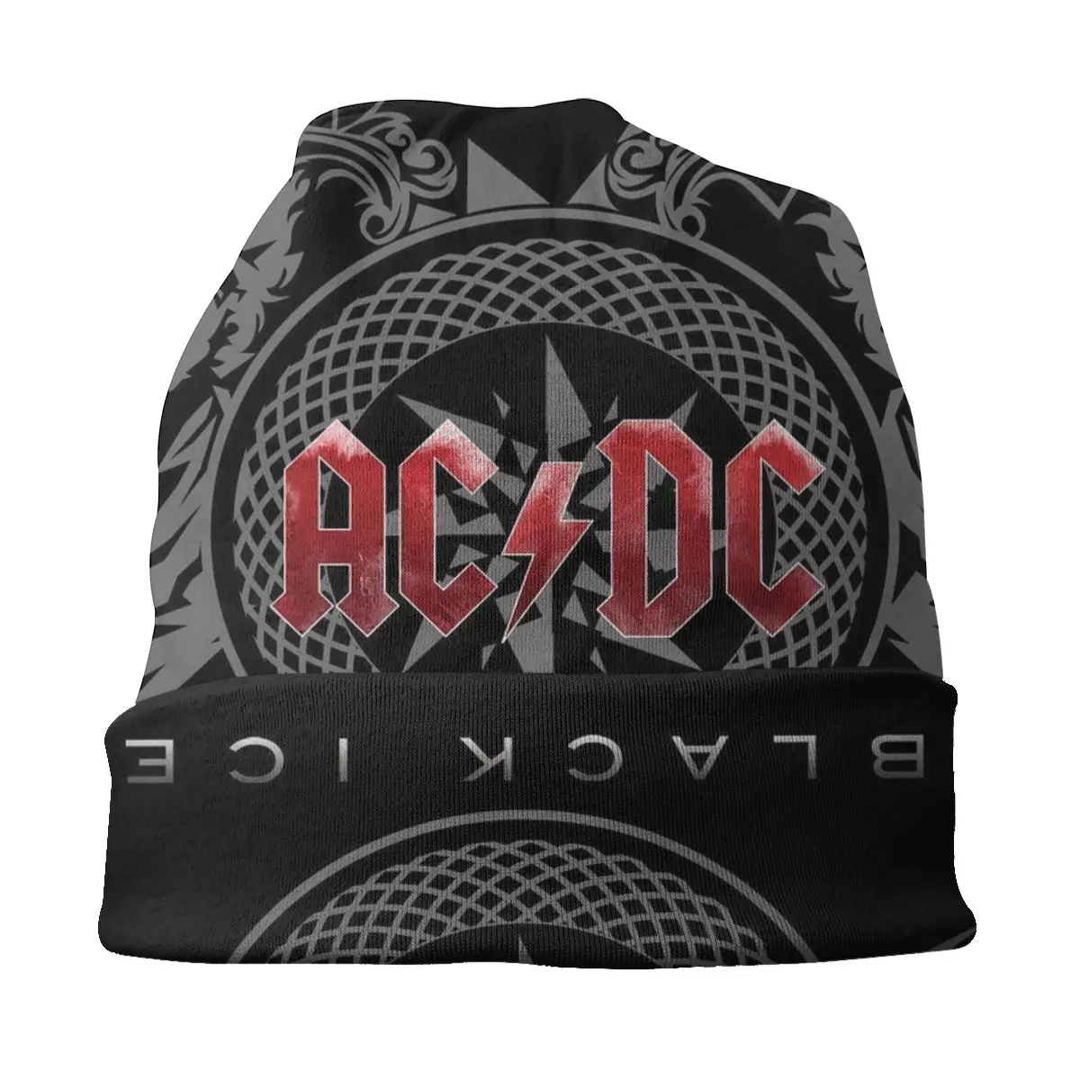 AC DC Rock Roll Band Bonnet Beanie Knitted Hats Men Women Hip Hop Unisex Heavy Metal Band Music Warm Winter Skullies Beanies Cap