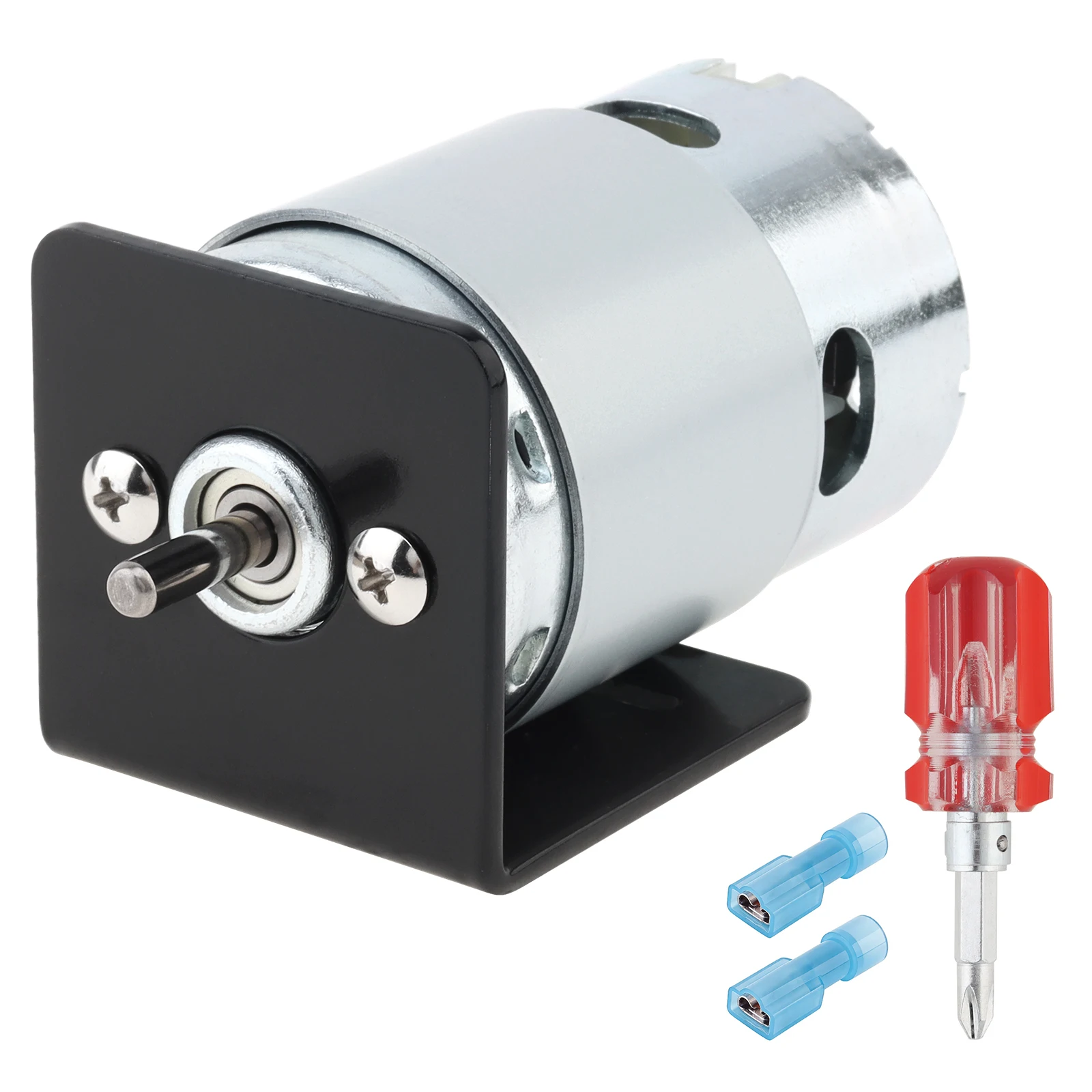 12V 895 DC Motor 3000-12000RPM High Speed High Torque Micro Motor Built-in Cooling Fan for DIY Tools/Power Upgrade with Bracket