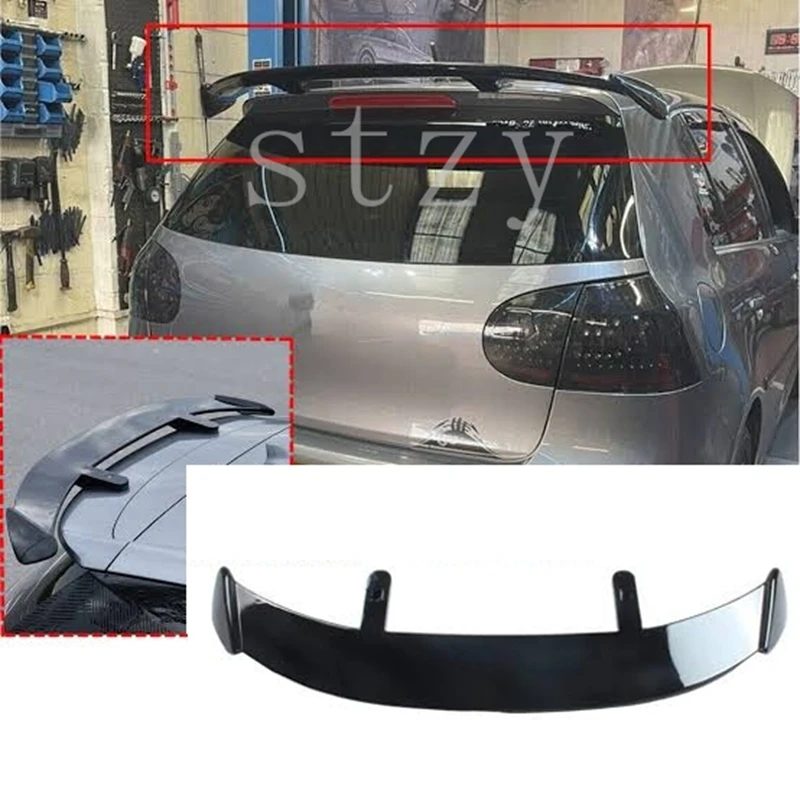 

For VW Golf 5 MK5 R32 GTI R Hatchback Spoiler High Quality ABS Plastic Car Tail Wing Decoration Rear Roof Lip Spoiler