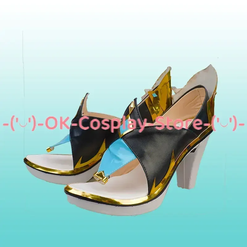 Zapatos de Cosplay del juego Genshin Impact Shenhe, utilería para Halloween, botas de Carnaval hechas a medida