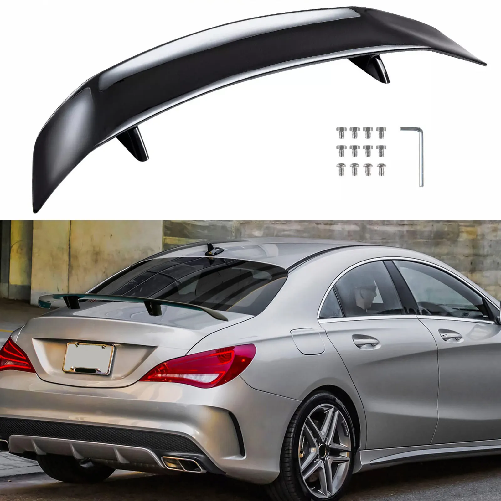 

Для Mercedes-Benz CLA AMG 47-дюймовый глянцевый черный спойлер-антикрыло на багажник AM