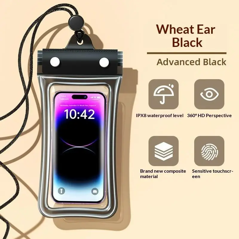 Waterproof Phone Bag Pouch Case For Swimming Diving Clear Armband Touchable Lanyard