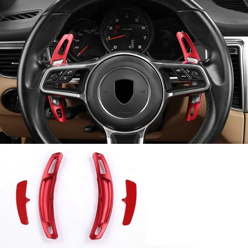 Aluminum Alloy for Porsche Cayenne Macan 718 Car Steering Wheel Paddle Shifter Lever Interior Accessories Car Shift Paddle