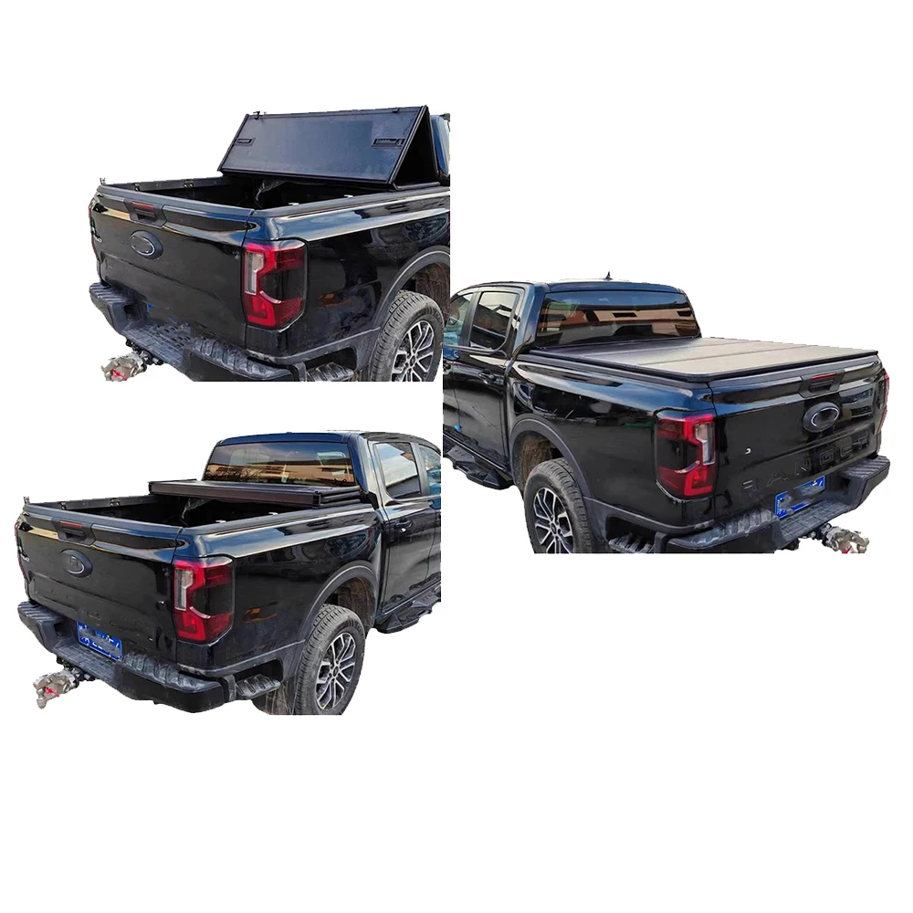 

OEM Hard Tri Foldable Retractable Tonneau Pickup Car Part Cover for Nissan Titan Double Cab Bed 2016-2019