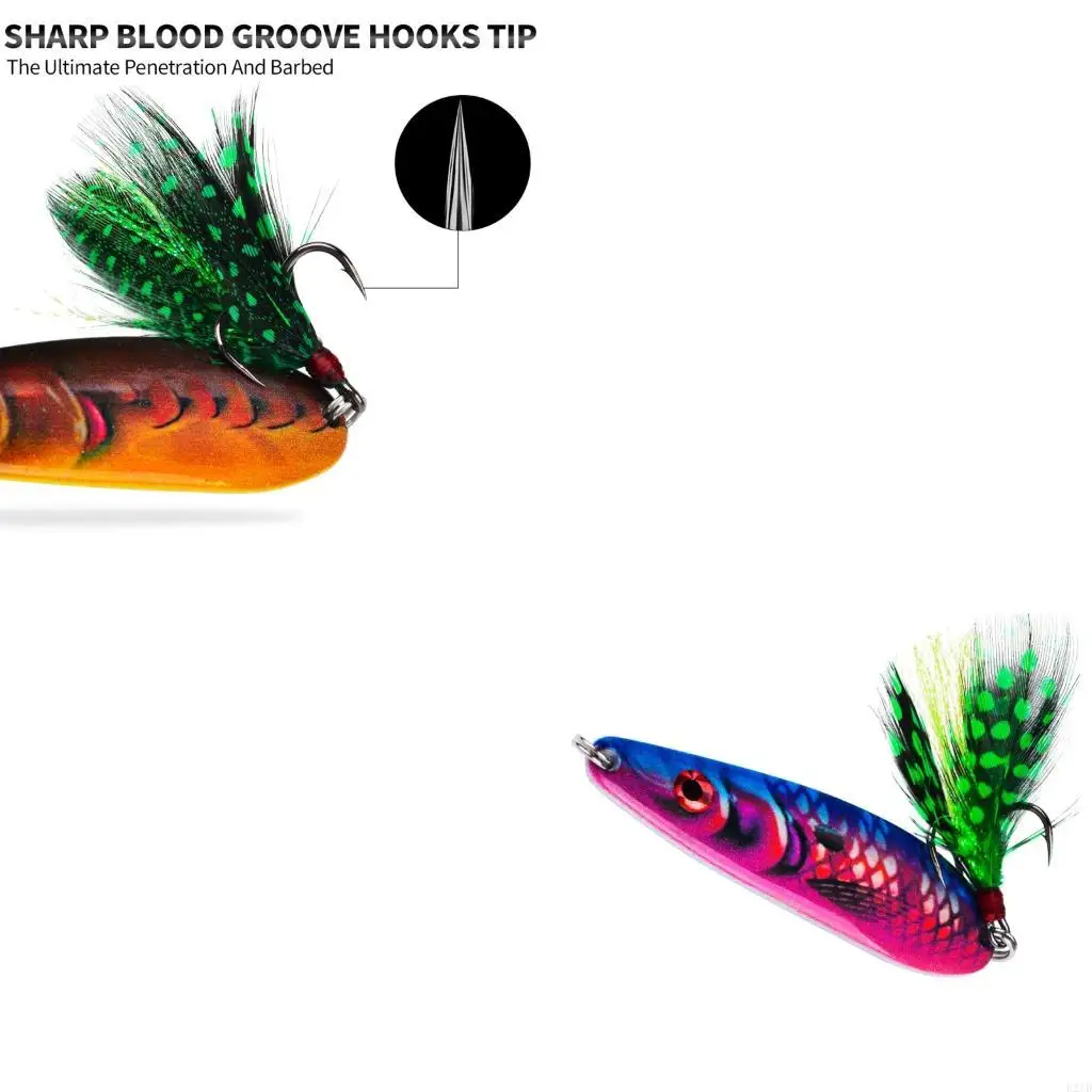 

Spoon Baits 3D Eyes Printing Simulated Baits Vibration Sinking Spoon Fishing lures