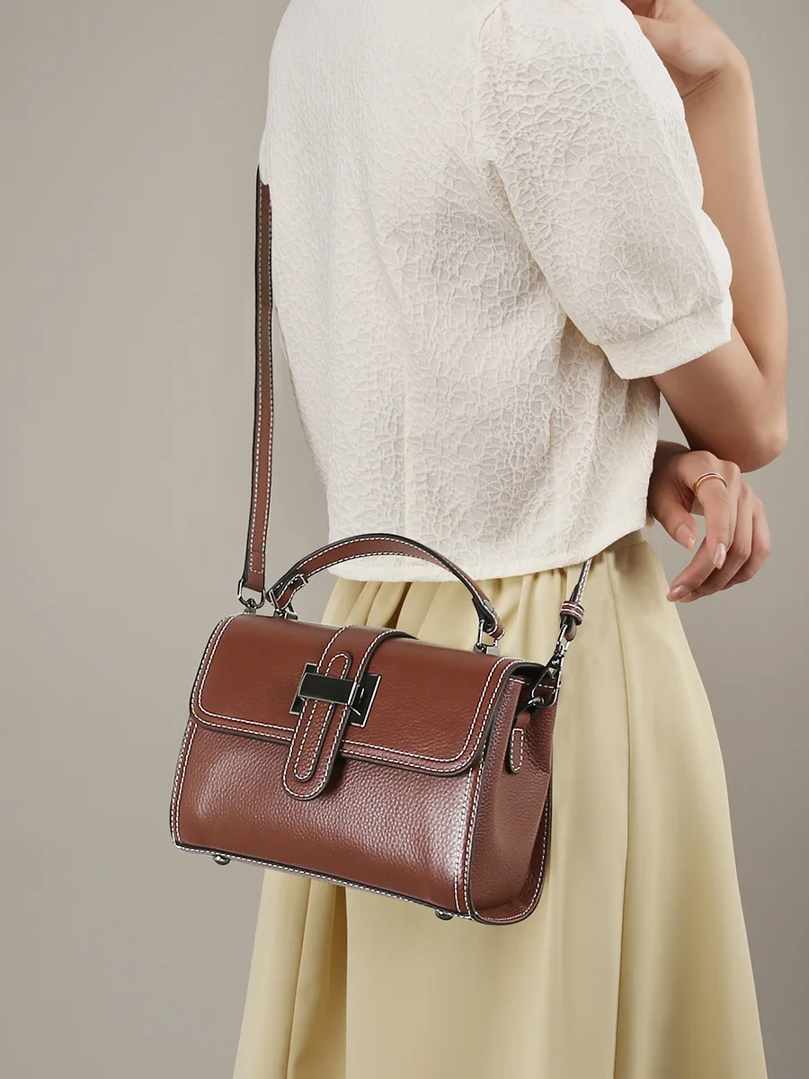 2025 New Fashion Genuine Leahter Women Crossbody Bag Female Shoulder Handbag Ladies Korean Style Commuter Bag for shopping