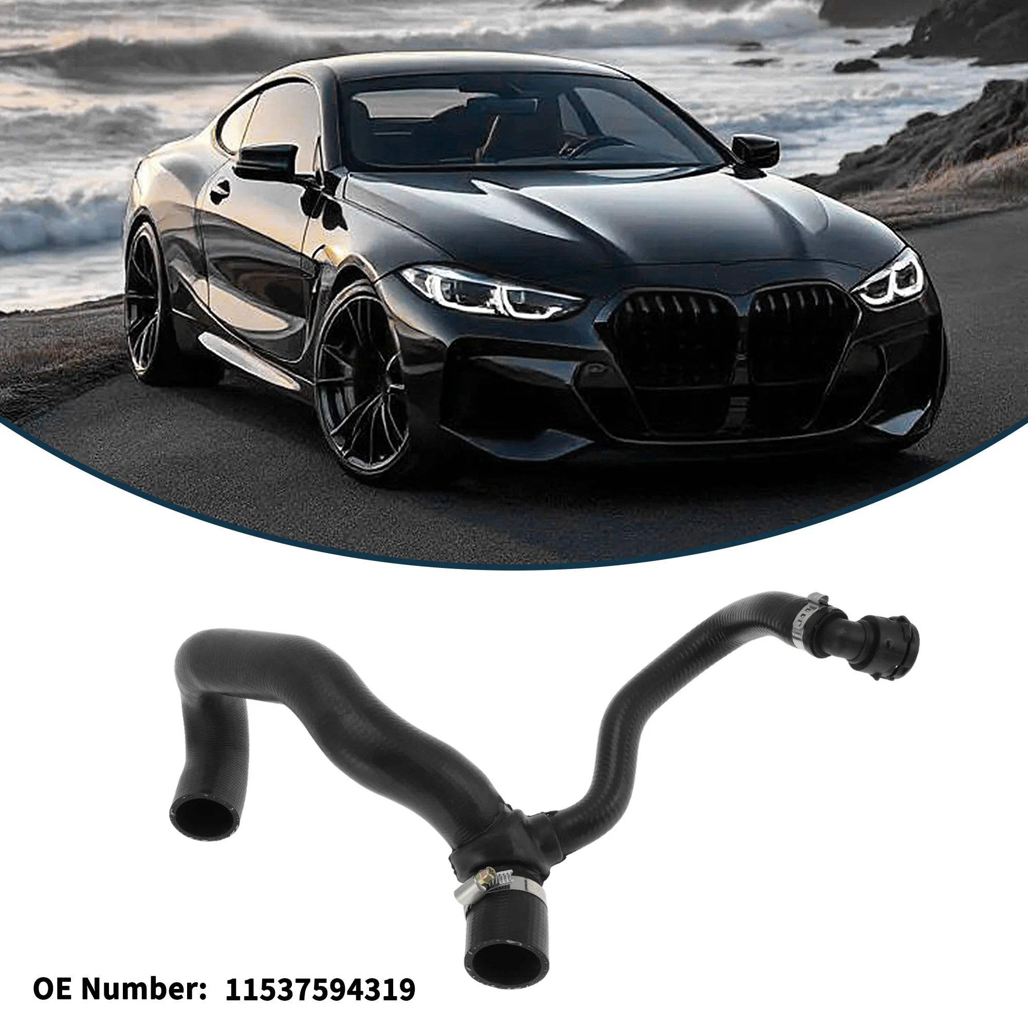 

UXCELL Radiator Hose Heater Hose Radiator Outlet Hose Pipe for BMW F22 F23 F30 F32 No.11537594319 Rubber Coolant Pipe