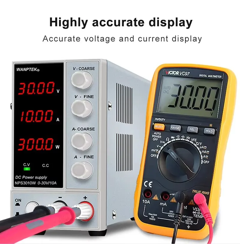 Wanptek Adjustable Laboratory Power Supply 30V 6A 10A 60V 5A 120V 3A  Voltage Regulator Lab Bench DC Power Supply