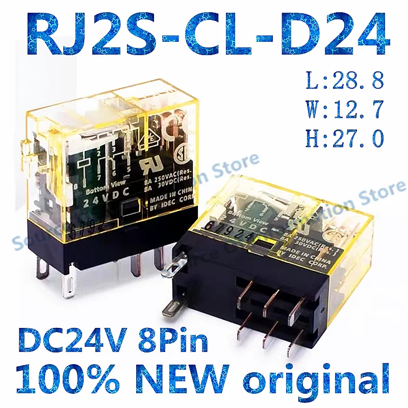 

10Pcs, rj2s-cl-d24 dc24v 8A Relay, 8Pin, RJ2S-CL-D24 DC24V 100% new original