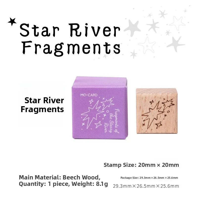 Jujube Wood Stamp Luy Star Arrives Wooden Handmade Decorative 