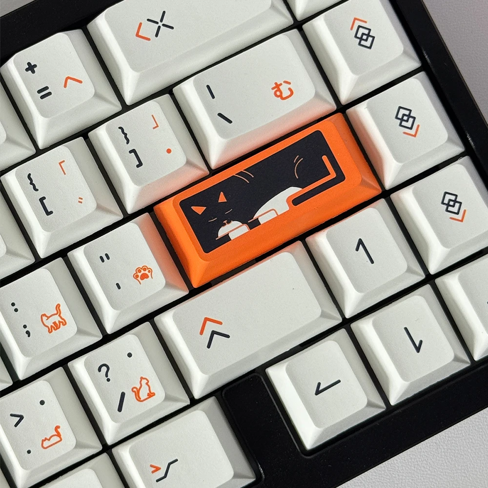 Clavier mécanique MX Cross Switch, clavier mécanique, sublimation thermique, sans rétroéclairage, touches de chat mignon, PBT, aucun profil, 126 prédire