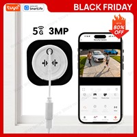 3MP 2K Tuya Window Camera,2.4GHz & 5GHz WiFi Indoor Cameras for Home Security W/Color Night Vision,Person Motion Detection,Easy