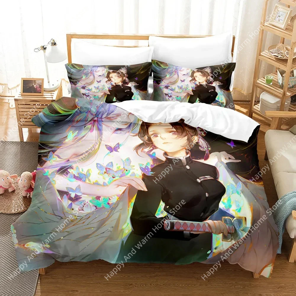 

Twin Single Queen King Full Size Duvet Cover Hot Kamado Nezuko Bedding Sets Anime Demon Slayer Bedspread for Teens Girls Fashion