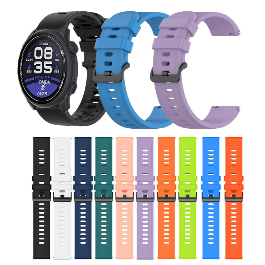

20mm 22mm Silicone Strap for COROS PACE 2 3/APEX 2 Pro/APEX Pro/APEX 42mm 46mm Smart Watch Band Colorful