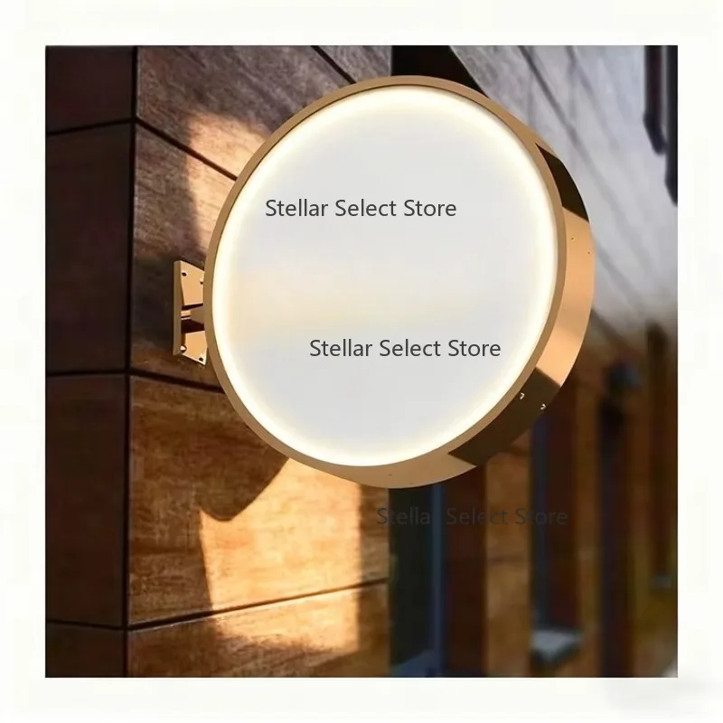 Led Lightbox logo Light Box Sign Acrylic Round Luminous Outdoor Led Advertising Light Box Sign