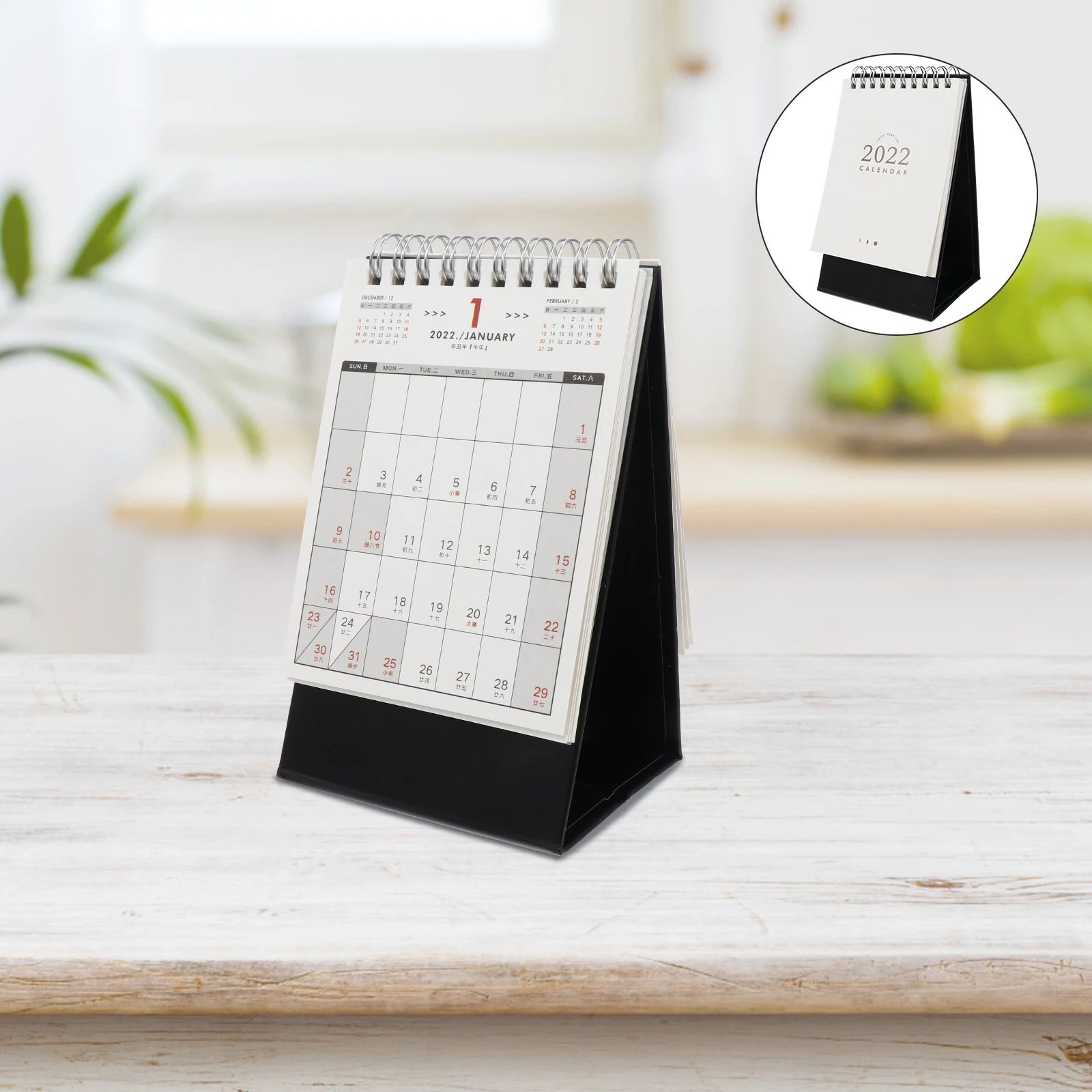 

1pc Desktop Calendar 2022 Creative Tabletop Paper Calendar Yearly Schedule Planner Office Home Decor Agenda Decorative