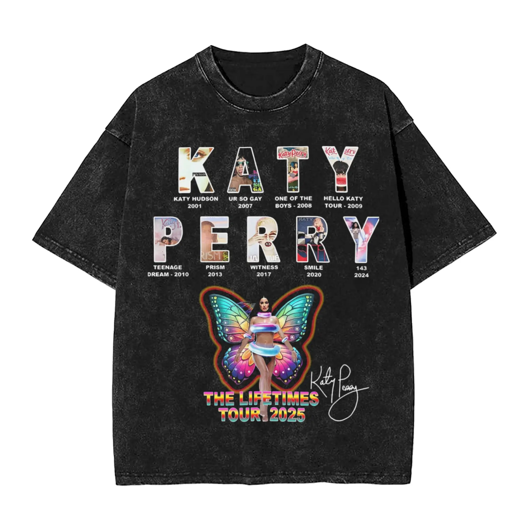

Летняя стираная рубашка Katyed Perryed Tour 202, аксессуары, футболки большого размера для мужчин и женщин, футболка