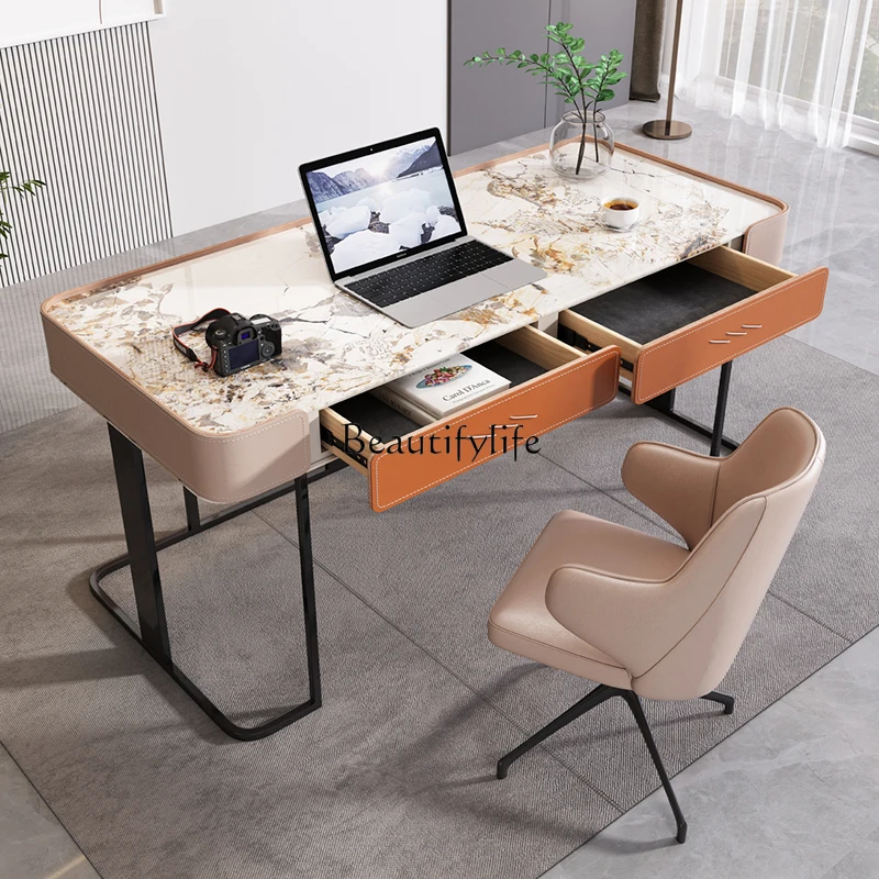 

Slate desk Italian light luxury design modern simple desk minimalist study furniture