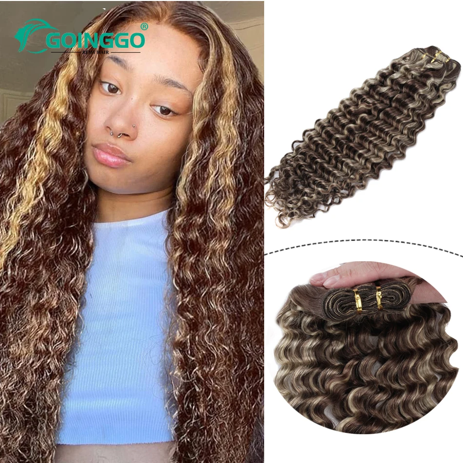 Extensions de Cheveux Brésiliens Naturels Ondulés pour Femme, Tissage en Lot, Deep Wave, Black Bug, 30 Documents, 100g, 1 Pièce