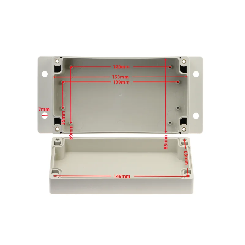 1pcs 158x90x65mm Plastic housing Security power supply housing Meter housing Outdoor wiring waterproof box Wire Junction Boxes