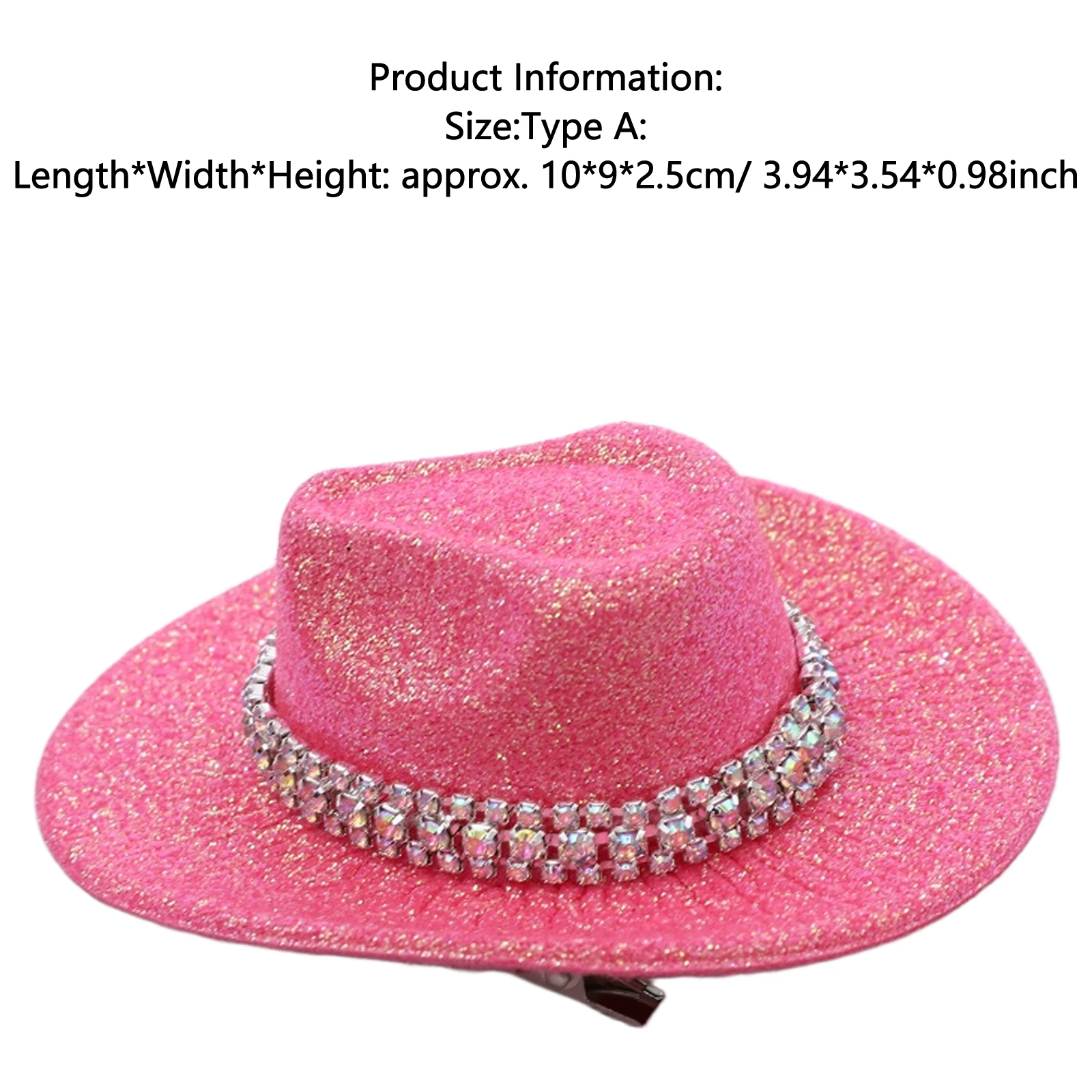 Cappelli da cowboy occidentali glitterati Mini cappello da cowgirl Decorazioni per feste in discoteca Accessori per costumi cosplay