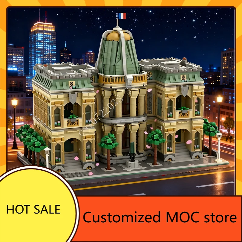 

5871 шт. французское здание MOC головоломка креативный праздник StreetView архитектура игрушка на день рождения Рождественский подарок для детей в возрасте