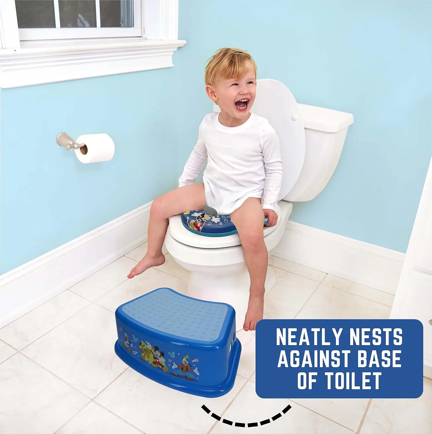 Mickey Mouse Step Stool for Kids, "Pals at Play