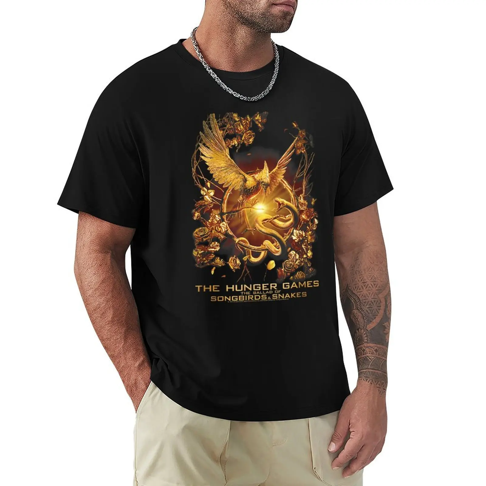 Retro The Ballad of Songbirds and Snakes Movie Poster Keyart T-Shirt Big and Tall Crew Neck Tee