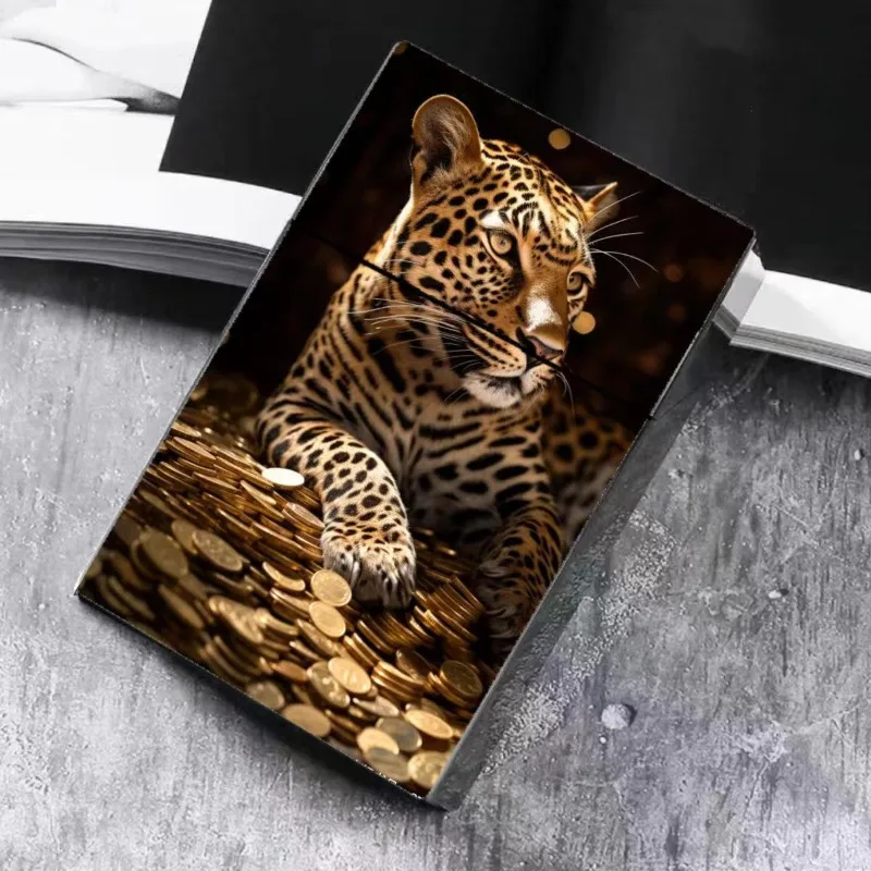 Automatic Cigarette Case 20 Cigarettes Push Open Card Holder Slim Pocket Smoking Box Leopard Wolf Pattern Gift