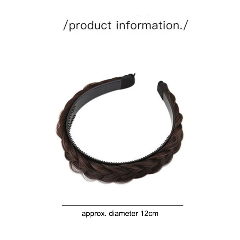 Wide Braided Headband Hoop Fashion Hair Accessories Elastic Non-slip Band For Women And Girl