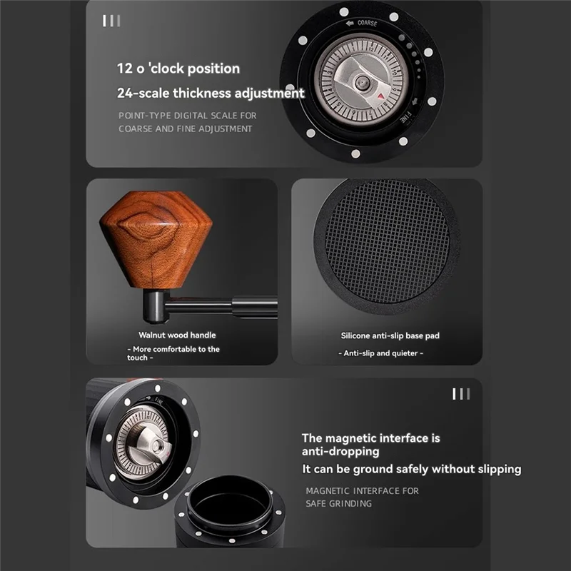 مطحنة القهوة اليدوية ABXH، مطحنة يدوية 7 نجوم للإسبريسو، الصحافة الفرنسية، صب فوق B