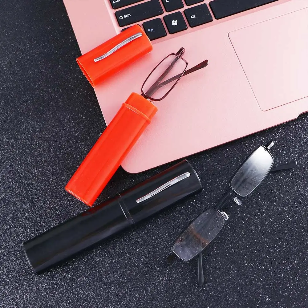 With Pen Tube Case Eye Protection Full Frame Eyeglasses Anti Blue Light Glass Reading Glasses Mini Hyperopia Eyewear