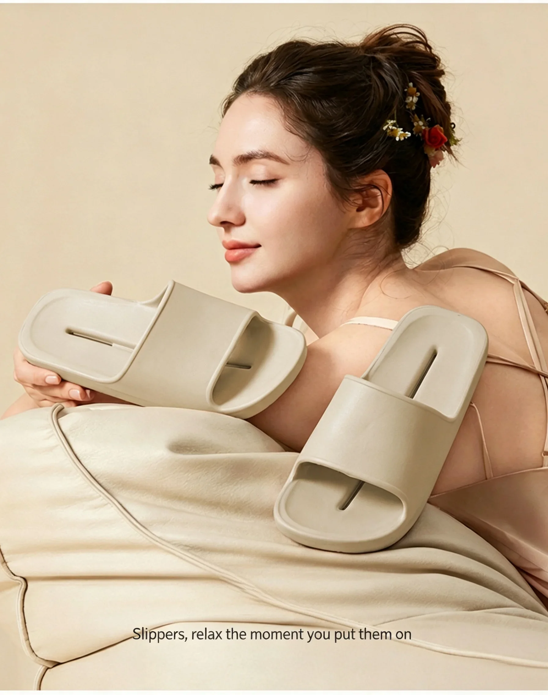 ZUOFU Unisex Schnelltrocknende EVA-Slipper für Frühling und Sommer, Rutschfest, Weich, Leicht, für Innen- und Außenbereich, Badezimmer und Zuhause – Detail 16