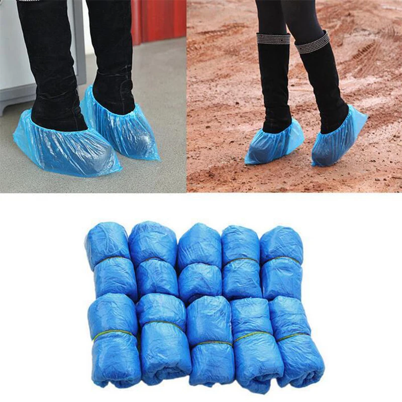 100/200/400 PCS Shoe Cover Machine Shoe Cover Blue Disposable Convenient Model House Outdoor Carpet Cleaning Waterproof