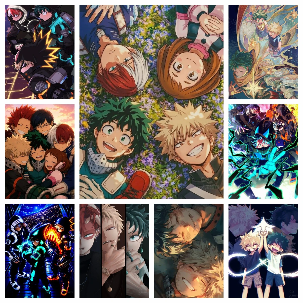 Nuevo y Popular 2026, Pintura de Diamantes 5D con Perforación Completa, DIY, My Hero Academia, Mosaico sin Marco, Decoración de Pared para el Hogar, Regalos para las Fiestas