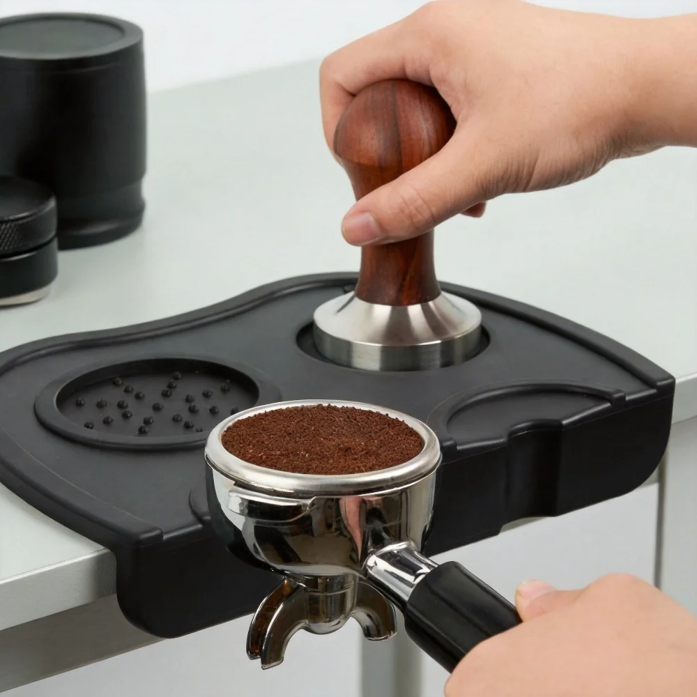 Kahve Tamper Mat Anti-skid Sil - Desk Corner Mat incelemesi ve fiyatı