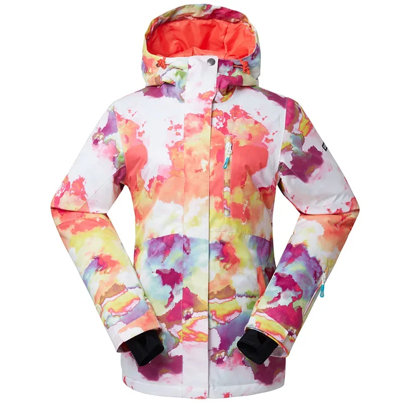 2025 New Winter Waterproof Windproof Snow Print Outdoor Top Men Women Hooded Long Sleeve Jacket Adult Breathable Warm Sport Tops