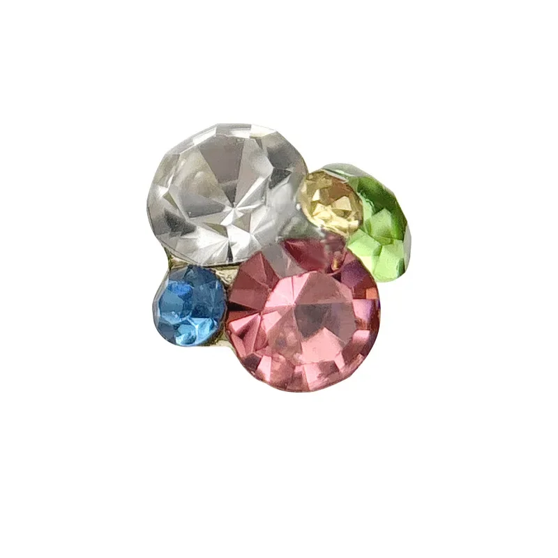 Breloques en strass à paillettes 3D pour Nail Art, 10 pièces, diamants en cristal empilés, pièces de bijoux, accessoires pour manucure, fournitures pour ongles