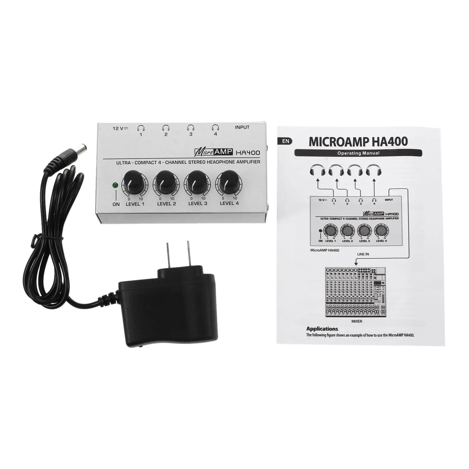 HA400 amplificatore per amplificatore Stereo Audio per cuffie Ultra-compatto a 4 canali