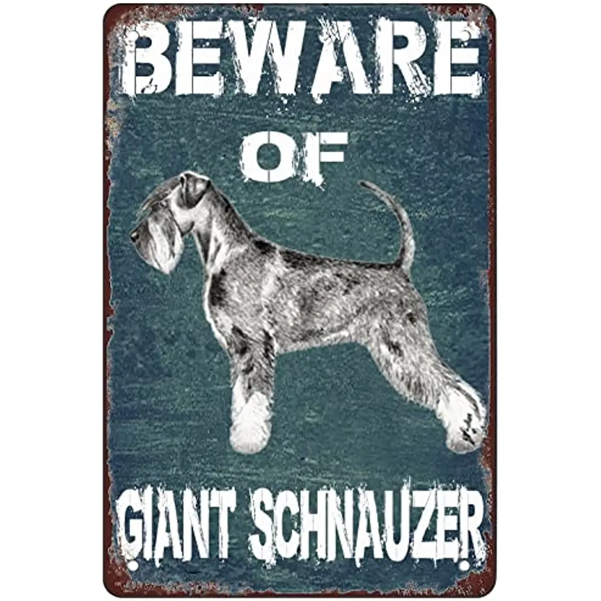 Beware Giant Schnauzer Funny warning tin sign Outdoor & Indoor porch wall hanging decoration Home Decor Art Wall PlaqueGiftMetal