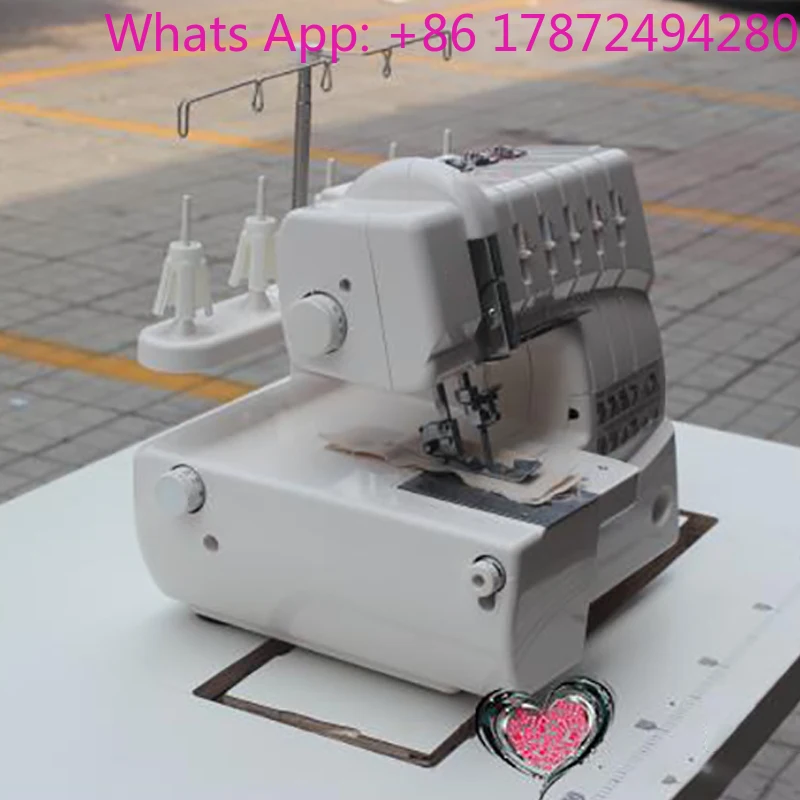 Overlock Three-Needle Four-Thread Sewing Machine Table Household  And Interlock Sewing Machine