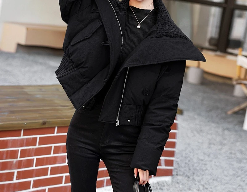 Winter 2025 Short Korean Version Thickened Cotton-padded Jacket Zipper Women's Coat