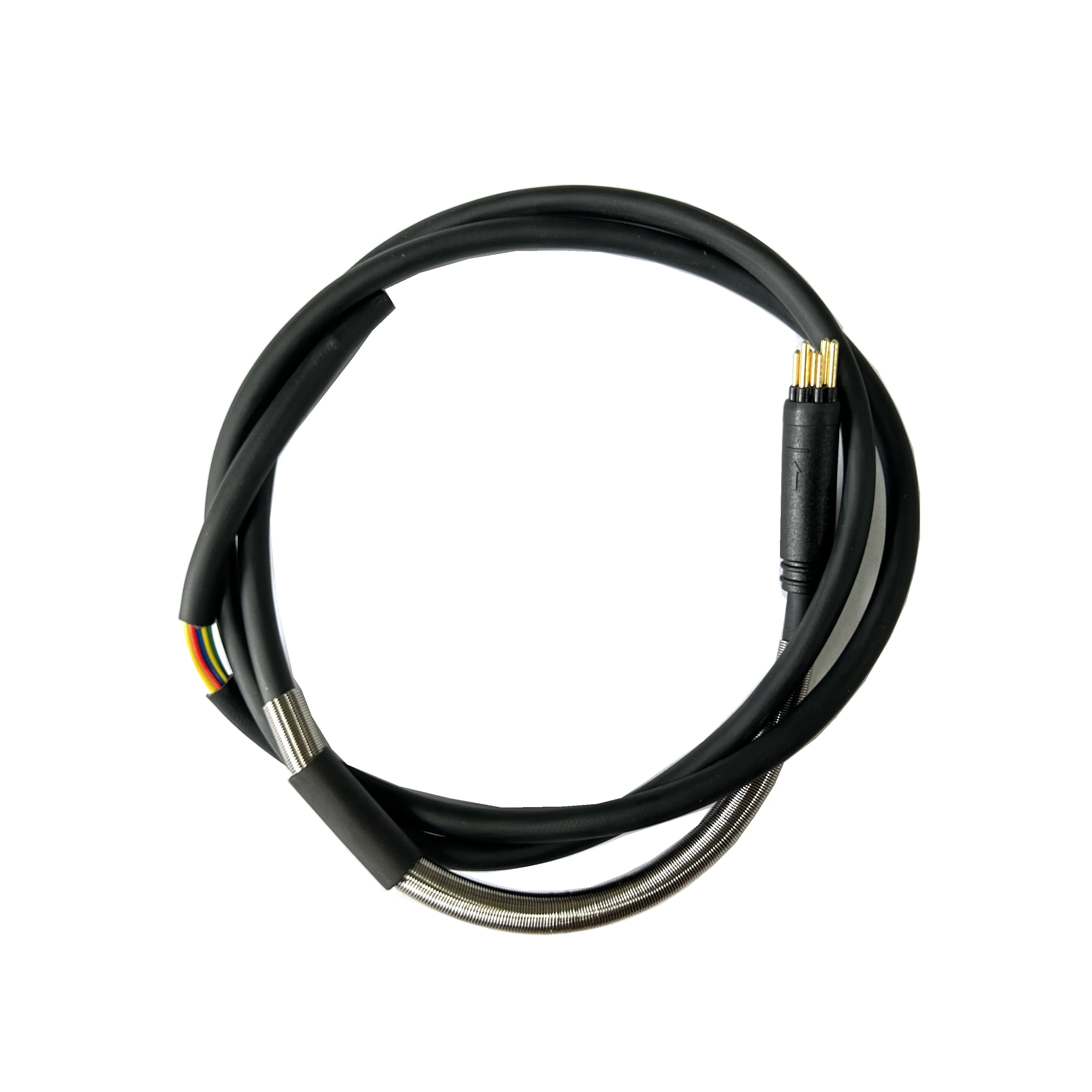 Electric Scooter Motor Cable Male 9Pin With Steel Spring Helical 250W 500W Engine Compatible Spare Cable