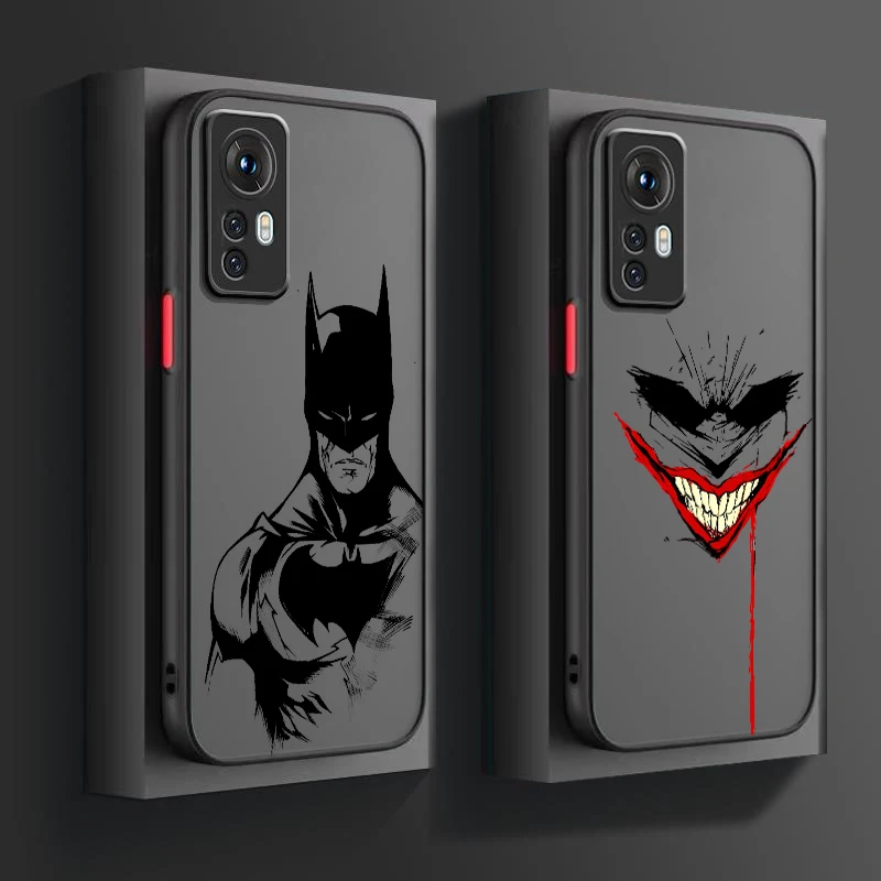 Capa de Telefone Translúcido J-Jokers Frosted, Arte de Luxo, B-Batmans, Xiaomi Mi 13, 12, 12T, 11T, 11, 11i, 10T, 10, 9T Pro Lite, Ultra 5G, TPU