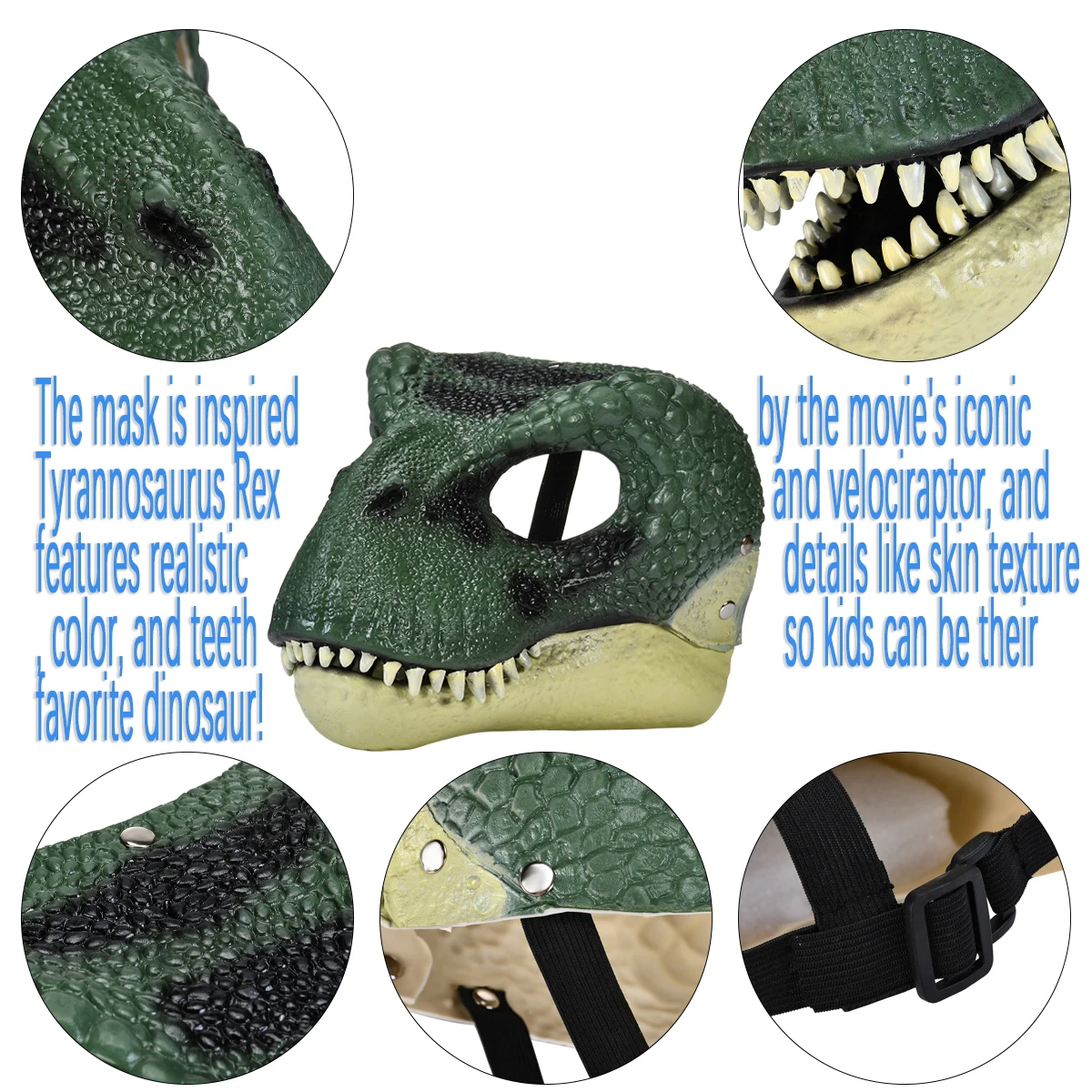 Party Mask Halloween Carnival Gift Velociraptor Mask T-Rex Dinosaur Mask Animal Cosplay Costumes Mask Props For Kids