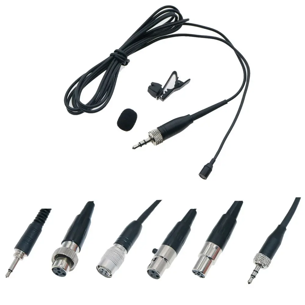 DH2 Clip Lavalier Vocal Microphone For Sennheiser G3 G4 Shure TA4F AKG 3Pin MiPro Audio Lapel BeltPack System