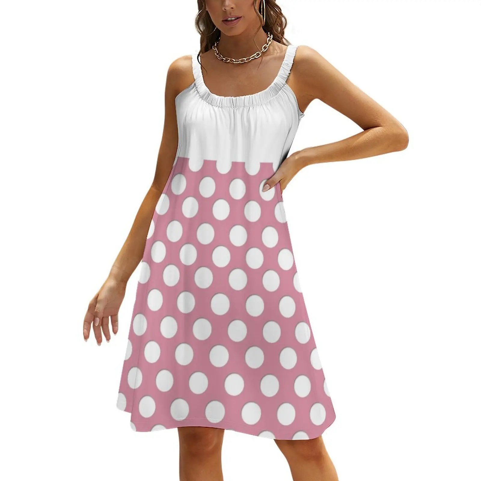 

Cute Polka Dots Beach Sling Skirt dress for women 2024 birthday dress for women