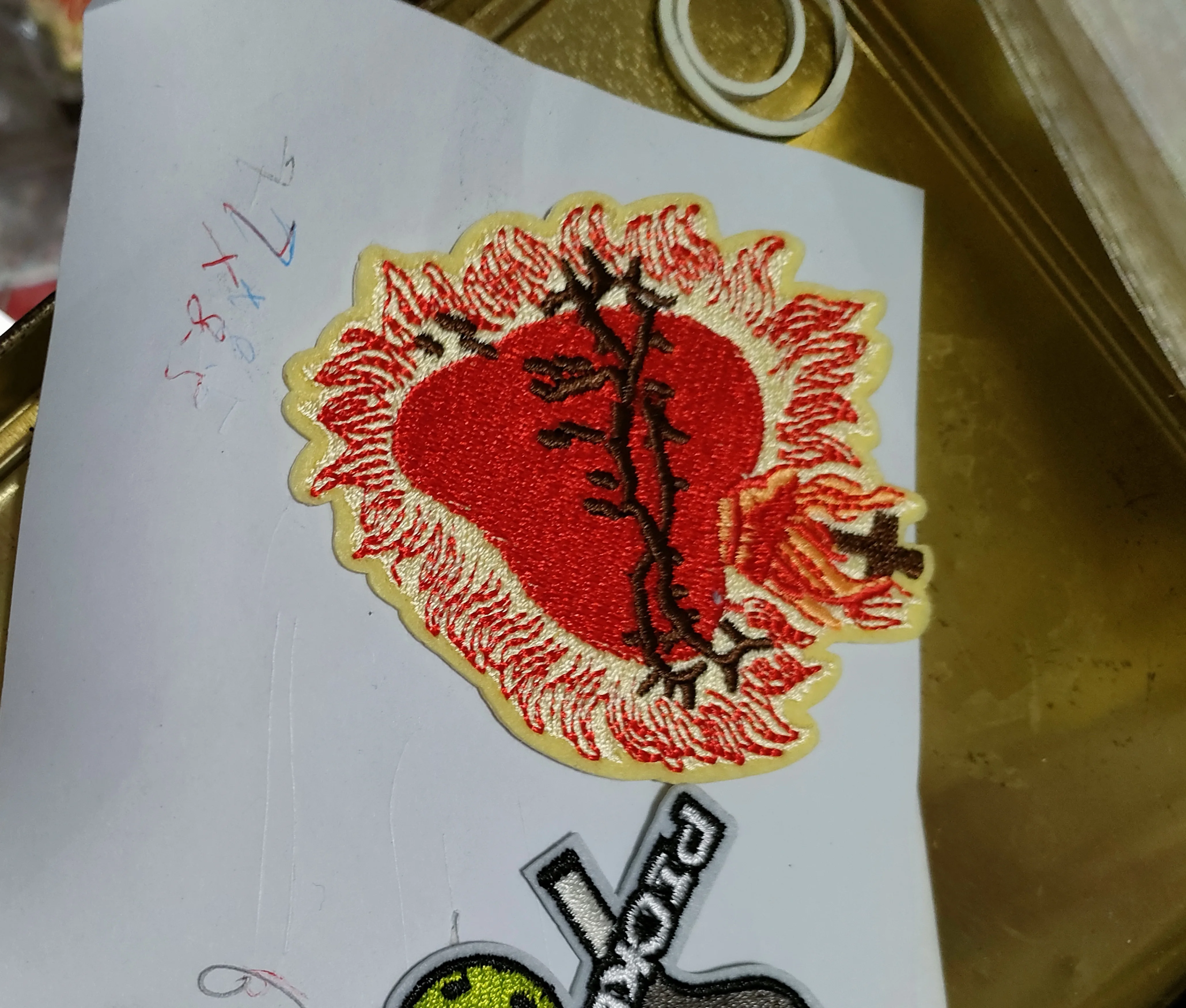 

1x Sacred Heart - Jesus - Church - Catholic - Christian - Embroidered Iron On Patch Applique ≈6.7*8.6cm